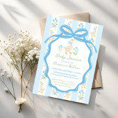 Goose nursery rhymes baby shower 招待状