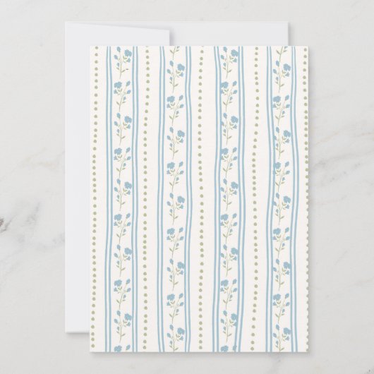 Goose nursery rhymes baby shower 招待状 (裏面)