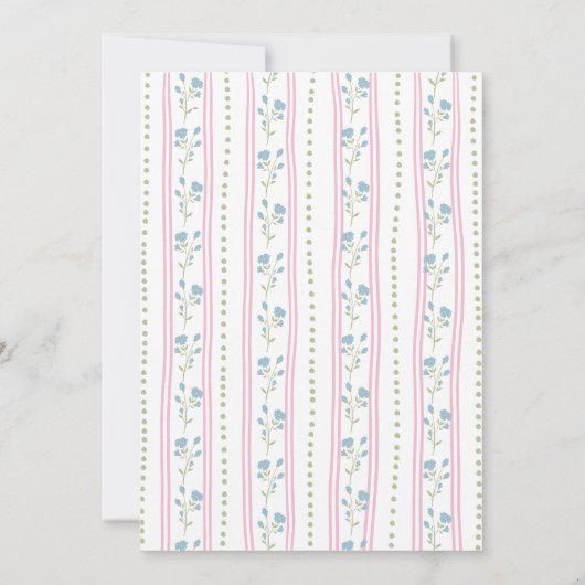 Goose nursery rhymes baby shower 招待状 (裏面)