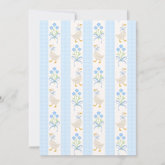 Goose nursery rhymes baby shower 招待状 (裏面)