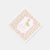 Goose nursery rhymes baby shower monogrammed スタンダードカクテルナプキン (角)