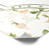 Goose nursery rhymes baby shower welcome sign ポスター (角)