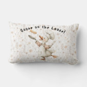 Goose on the Loose! Kitchen Throw Pillow ランバークッション (裏面)