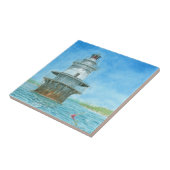 Goose Rocks Lighthosue Watercolor タイル (側面)