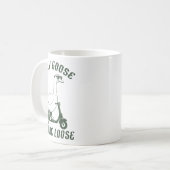 Goose Silly On The Loose Scooter Funny Animal Men コーヒーマグカップ (正面左)