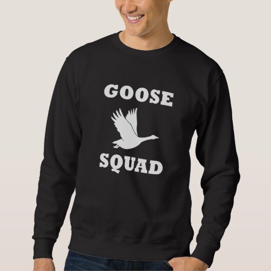 Goose Squad Cute Geese Wildlife Birds Premium スウェットシャツ (正面)