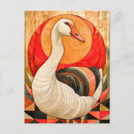 Goose Totem – Protective Art Deco Spirit ポストカード