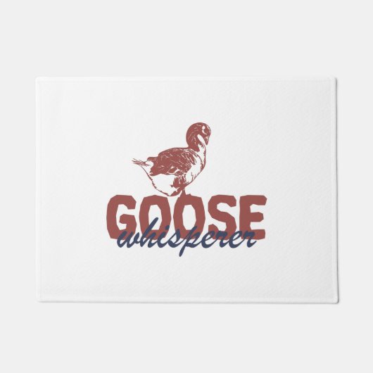 Goose Whisperer for farmer goose breeding ドアマット (正面)