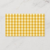 Goose Yellow Gingham Diaper Raffle Baby Shower  エンクロージャーカード (裏面)