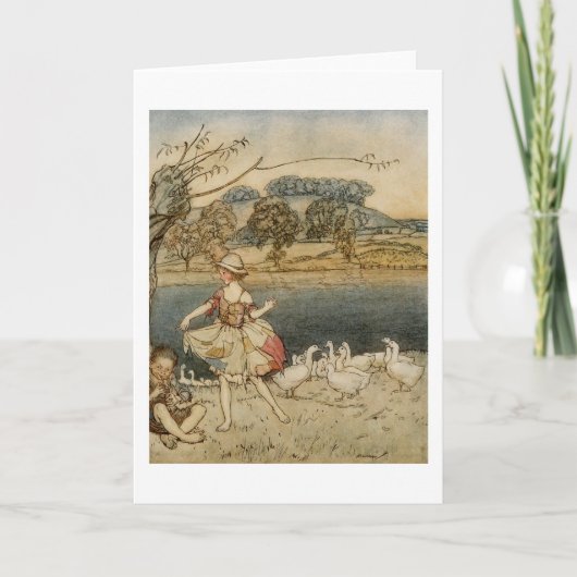 Gooseherdが配管する間、Tattercoatsの踊り カード (正面)