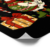 GoosemasメリークリスマスライトガチョウDuck Boho Fl ポスター (角)