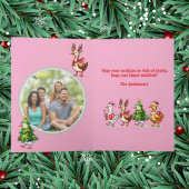 Goosemas家族メリー写真ホリデーグリーティングカード カード