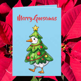 Goosemas家族メリー写真ホリデーグリーティングカード カード