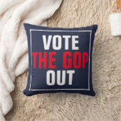 GOPに投票して政治的赤白青を出す クッション (ブランケット)