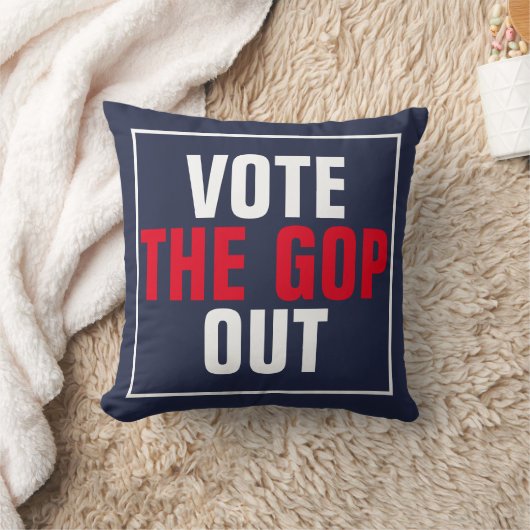 GOPに投票して政治的赤白青を出す クッション (ブランケット)