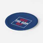 GOPに投票して政治的赤白青を出す ペーパープレート (アングル)