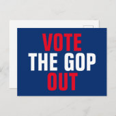 GOPに投票して政治的赤白青を出す ポストカード (正面/裏面)