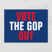 GOPに投票して政治的赤白青を出す ポストカード (正面)