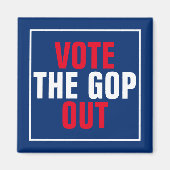 GOPに投票して政治的赤白青を出す マグネット (正面)