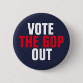 GOPに投票して政治的赤白青を出す 缶バッジ (正面)