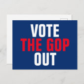 GOPに投票する赤白青テンプレート政治的 ポストカード (正面/裏面)