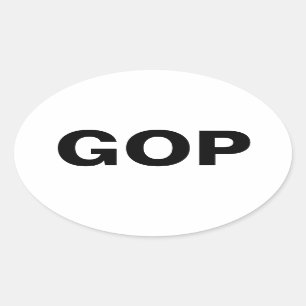 GOPのステッカー 楕円形シール