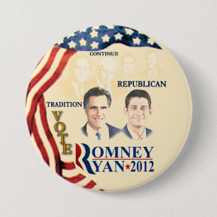 GOPの伝統: Romneyライアン 缶バッジ