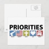 GOPの優先順位 ポストカード (正面/裏面)