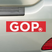 GOPの共和党員のロゴ バンパーステッカー (車上)