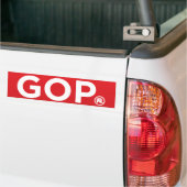 GOPの共和党員のロゴ バンパーステッカー (トラック上)