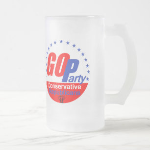 GOPの共和党員2016年 フロストグラスビールジョッキ