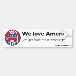 GOPはアメリカを愛します バンパーステッカー