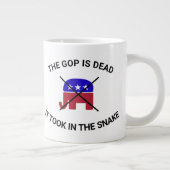 GOPはTシャツが死んでいる ジャンボコーヒーマグカップ (右)