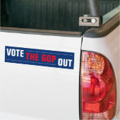 GOPアウト赤白青 バンパーステッカー (トラック上)