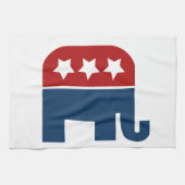 GOPエレファントロゴ共和党デザイン キッチンタオル (横)