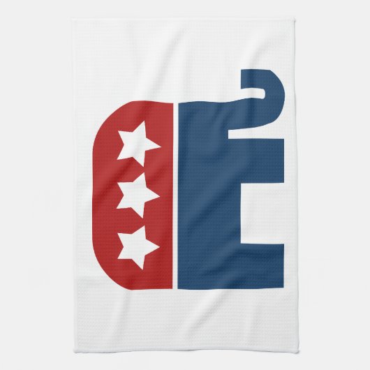 GOPエレファントロゴ共和党デザイン キッチンタオル (縦)