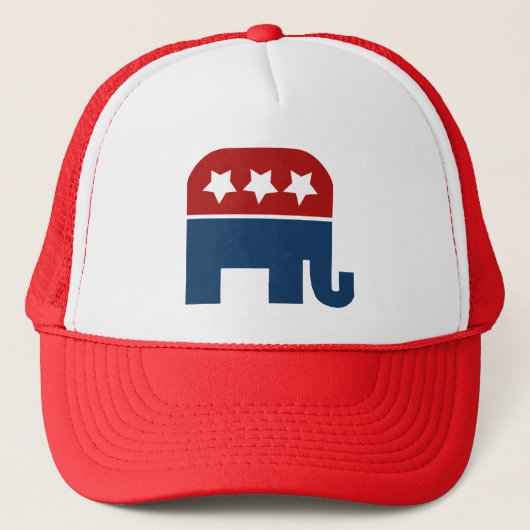 GOPエレファントロゴ共和党デザイン キャップ (正面)