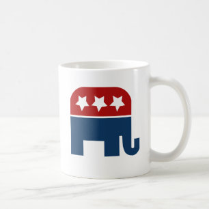 GOPエレファントロゴ共和党デザイン コーヒーマグカップ