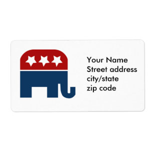 GOPエレファントロゴ共和党デザイン ラベル