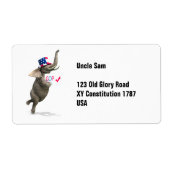 GOP象 ラベル (正面)