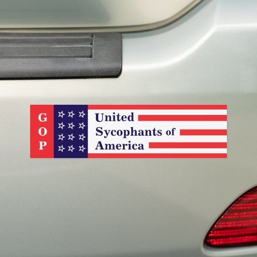 GOP: アメリカのイエスマン党 ステッカー (車上)
