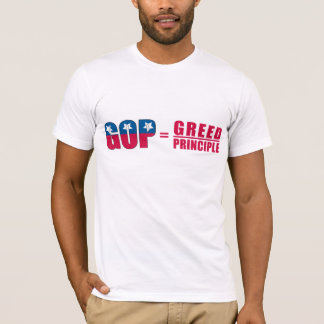 GOP =主義の人のワイシャツ上の貪欲 Tシャツ
