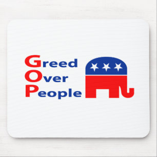 GOP -人々上の貪欲 マウスパッド