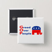 GOP -人々上の貪欲 缶バッジ (正面&裏面)