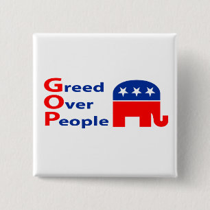 GOP -人々上の貪欲 缶バッジ