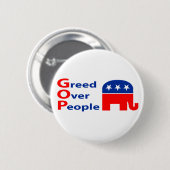 GOP -人々上の貪欲 缶バッジ (正面&裏面)
