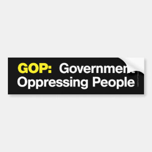 GOP: 政府の圧迫の人々 バンパーステッカー