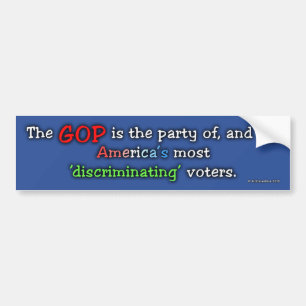 GOP、有権者のためのパーティーと差別による バンパーステッカー