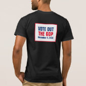 GOP 2020の選挙赤白青を取り消す Tシャツ (裏面)