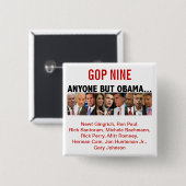 GOP 9 - 2012共和党の予備選挙 缶バッジ (正面&裏面)